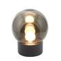 Pulpo - Lampe de table Boule Small, gris fumé/gris fumé/socle noir