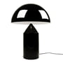 Oluce - Atollo lampe de table 233, noir RAL 9005 / intérieur blanc RAL 9003