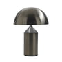 Oluce - Atollo lampe de table 239, nickel noir satiné / intérieur blanc RAL 9003