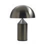 Oluce - Atollo lampe de table 239, nickel noir satiné / intérieur blanc RAL 9003