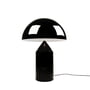 Oluce - Atollo lampe de table 238, noir RAL 9005 / intérieur blanc RAL 9003