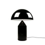 Oluce - Atollo lampe de table 238, noir RAL 9005 / intérieur blanc RAL 9003