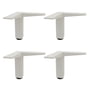 Müller Small Living - Vertiko Pieds, réglables en hauteur, blanc (lot de 4)