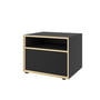 Müller Small Living - Vertiko petite commode avec grand tiroir en bas, noir mat