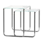 Thonet - B 9 Set de table d'ensemble, a + b, chrome / verre blanc opalin taillé en diamant