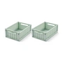LIEWOOD - Weston Boîte de rangement, 25 x 18 x 9,5 cm, light peppermint (lot de 2)