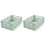 LIEWOOD - Weston Boîte de rangement, 36 x 25 x 13,5 cm, light peppermint (lot de 2)