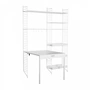 String - Combinaison de postes de travail, 158 x 200 x 30 cm, blanc / blanc