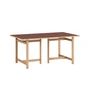 Moebe - Table de salle à manger, 90 x 160 cm, chêne naturel / bourgogne