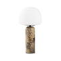 Northern - Kin Lampe de table LED, H 40 cm, blanc / marbre foncé Emperador