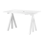 String - Works Bureau, réglable en hauteur, blanc, plateau 120 x 78 cm