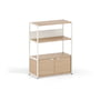 TipToe - Unit Système d'étagères, H 110 x 84 cm, 1 porte incluse, chêne / cream white