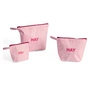 HAY - Candy Mono Trousse de toilette, wash, rose clair (3 pièces)