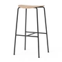 & Tradition - Pavilion AV38 Tabouret de bar, H 79 cm, chêne (patins en plastique)
