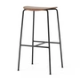& Tradition - Pavilion AV38 Tabouret de bar, H 79 cm, noyer (patins en plastique)