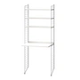 String - Combinaison de postes de travail, 78 x 200 x 30 cm, blanc / gris foncé