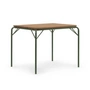 Normann Copenhagen - Vig Outdoor Table, 90 x 80 cm, robinier naturel / vert foncé