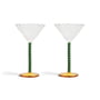 & klevering - Coupe Perle verre à cocktail, vert (set de 2)