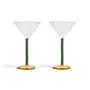& klevering - Coupe Perle verre à cocktail, vert (set de 2)