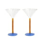 & klevering - Coupe Perle Verre à cocktail, caramel (set de 2)