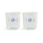 & klevering - Flora Verre à boire 300 ml, bleu (set de 2)