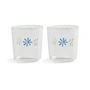 & klevering - Flora Verre à boire 300 ml, bleu (set de 2)