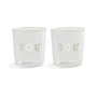 & klevering - Flora Verre à boire 300 ml, blanc (set de 2)