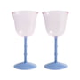 & klevering - Dot Verre à vin 180 ml, rose (set de 2)