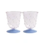 & klevering - Dot verre 200 ml, rose (set de 2)