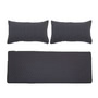 Bloomingville - Pavone & Mundo coussin, 154 x 57 cm, noir (set de 3)