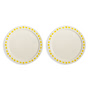 & klevering - Folk Assiette, Ø 27,5 cm, jaune (set de 2)