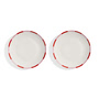 & klevering - Bliss Assiette, Ø 27 cm, rose / rouge (set de 2)