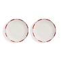 & klevering - Bliss Assiette, Ø 27 cm, rose / rouge (set de 2)