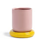 & klevering - Churros Pot de fleurs, Ø 19,5 x 21 cm, blush / jaune