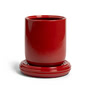 & klevering - Churros Pot de fleurs, Ø 19,5 x 21 cm, bourgogne