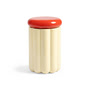 & klevering - Charlo boîte à provisions, Ø 14,5 x 20 cm, blanc cassé / rouge