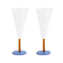 & klevering - Flute Flûte à champagne pearl amber, 0,18 L, multicolore (lot de 2)