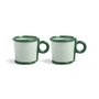 & klevering - Loop Gobelet avec anse 300 ml, vert (lot de 2)
