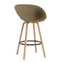 Normann Copenhagen - Mat chaise de bar avec accoudoirs 75 cm, seaweed / noir