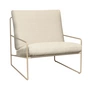 Ferm Living - Desert Fauteuil d'extérieur, cashmere / blanc cassé (Pure Bouclé)