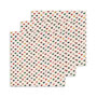 Konges Sløjd - Mouchoirs en mousseline, couer coloré (set de 3)