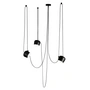 Flos - AIM Small LED -Lampe suspendue avec baldaquin, noir (3-flamme)