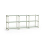 HAY - Woody Low Sideboard, hêtre smokey grey / verre transparent