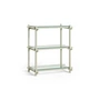 HAY - Woody Column Low, hêtre smokey grey / verre clair