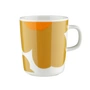 Marimekko - Oiva Iso Unikko Gobelet avec anse 250 ml, blanc / caramel / orange chaud