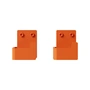 Nichba Design - Set de crochets muraux, orange (set de 2)