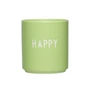 Design Letters - AJ Favourite Tasse en porcelaine, Happy / shadow lime