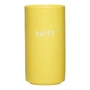 Design Letters - AJ Favourite Vase en porcelaine, Happy / jaune