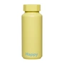 Design Letters - Bouteille thermos AJ Hot & Cold 0,5 l, Happy / jaune (édition spéciale)