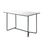 Grythyttan - Table de jardin High Tech 110 x 70 cm, blanc / noir